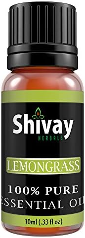 Shivay Herbals Aromatherapy Top Essential Oils 100% Pure &amp; Therapeutic Grade 10ml (Lemongrass)