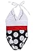 Little Girls Polka Dot Halter Backless One-piece Swimwear