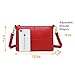 Women Leather Crossbody Bag,Clutch Purse Shoulder Bag for Travelling Red