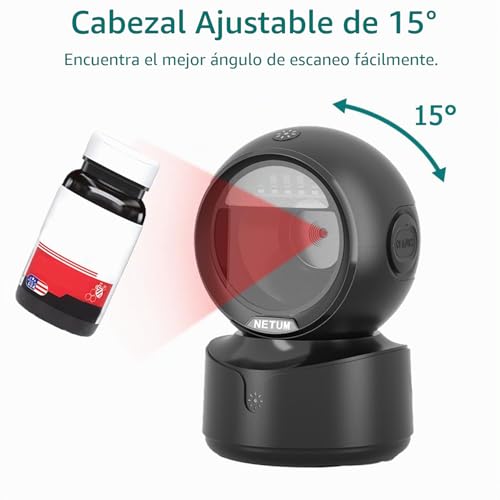 NetumScan USB Barcode Scanner Wired 1D 2D QR Barcode Reader for Supermarket Retail Store Warehouse POS System NSA5