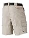 5.11 Tactical Men's 9-Inch Work Shorts, Cotton Canvas Fabric, Action Waistband, 7 Pockets, Khaki, 40, Style 73285