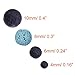Paxcoo 300pcs Lava Stone Rock Beads for Essential Oil and Jewelry Making (Black, Yellow, Brown, Mint Green, Light Blue and Blue)