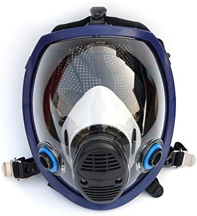 Lightweight Full Face Chemical mask Anti-Gas Mask Acid Dust Respirator Paint Pesticide Spray Silicone Filter Face Mask Black