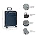 Briggs & Riley Baseline 22 inch Softside Carry On Luggage with Spinner Wheels 22 x 14 x 9. Expandable Suitcase with Compression Packing System, Navy