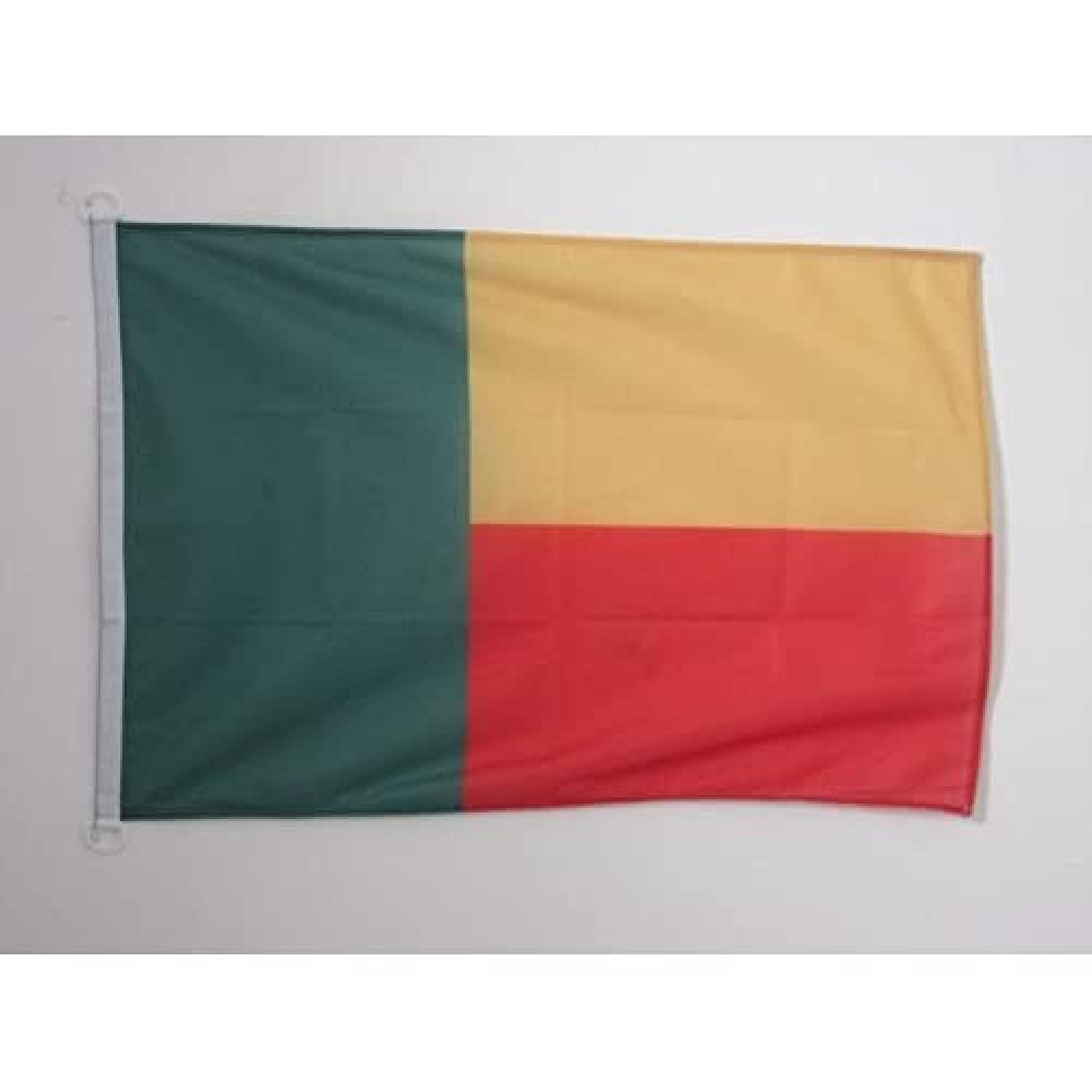 AZ FLAG - Benin Flag - 2x3 Ft - For Outdoor - Beninese Banner Knitted Polyester with Two Plastic Rings - Fade Resistant - Vivid Colors - 2' x 3' Feet - 90x60 Cm