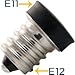 Lighting Supplier E12-E11 Candelabra E12 Socket to Mini Candelabra E11 Base Adapter Converter (Pack of 5)