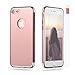 Hedonism iPhone 7 Case [Designers Series] Sleek Ultra Slim iPhone 7 Cases Suede Feel Slender Appearance+[Spare Screen Protector] for Apple iPhone 7-Rose Gold