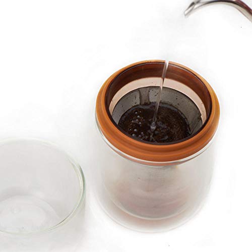 Winpavo Kaffeefiltern Permanentfilter Tragbare Reise Business Glas Kaffeemaschine Set Kaffeetropfer Kaffeetropfen… – Bild 4