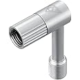 Topeak Pressure-Rite Schrader Valve Adapter Silver 3.8 x 2.5 x 1 cm / 1.5” x 1.0” x 0.4”