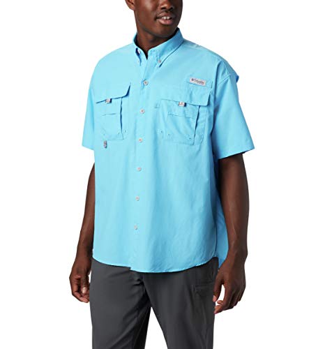Columbia Men's PFG Bahama II Short Sleeve Shirt, Riptide, X-Large