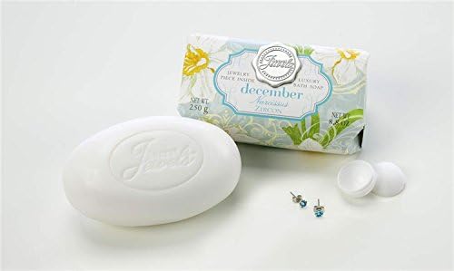 Secret Jewels Birthday Birth Month Luxury Bath Soap Jewelry Hidden Inside 250 G (December)