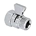 MODONA Water-Saver Flow Control and Shut Off Valve, Made of Solid Brass with Brass Handle for Hand Shower, Shower Head, and Bidet Sprayer – Polished Chrome - 5 Year Warrantee