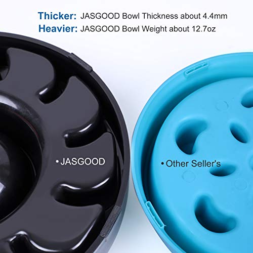 JASGOOD Langsamer Hundenapf für große Hunde, Anti-Schlucken-Hund Slow Feeder Stop Bloat, Langsam essender großer Futternapf