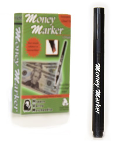 Money Marker (12 Pens) --- Counterfeit Bill Detector Pen with Upgraded Chisel Tip - Detects Fake Counterfit Bills, Universal Currency Detectors Pack