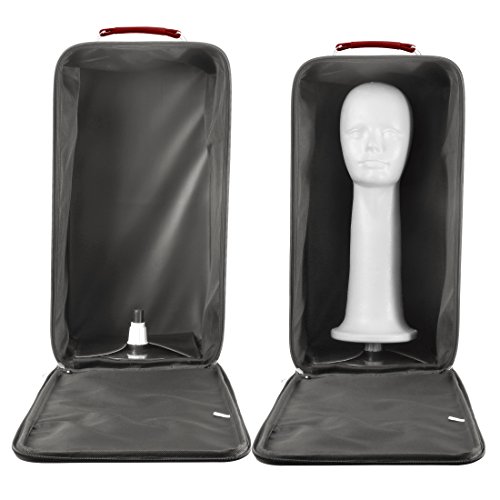 Adolfo Design Extra Large Wig Travel Box with Top Handle, Shoulder