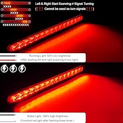 PSEQT 10" 15 LED Trailer Brake Tail Light Bar Stop