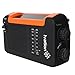 Ivation Portable Solar & Hand Crank AM/FM Weather Radio, Compact Size Emergency Camping Device, Built in External Antenna, Earphone Jack, Never Needs Batteries