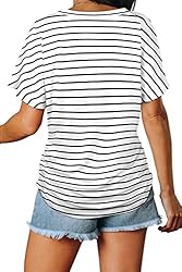 Tshirts for Womens Short Sleeve Vneck Summer Tops