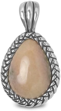 Sterling Silver Pink Calcite Pendant Enhancer