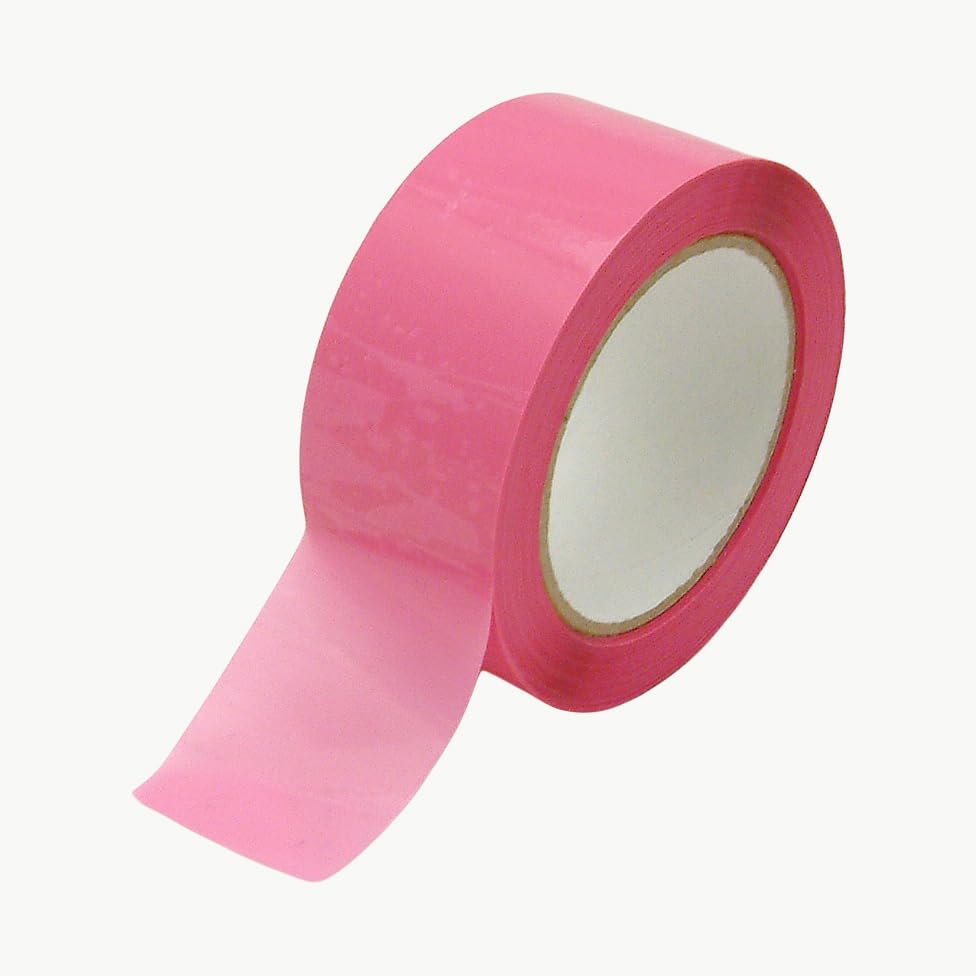 J.V. Converting JVCC Economy Grade Packaging Tape (OPP-20C), 2 in. (48mm actual) x 110 yds. (Pink)