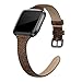 SWEES Leather Bands Compatible with Fitbit Versa, Slim Thin Genuine Leather Replacement Strap for Versa Women (5.5
