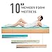 S SECRETLAND King Mattress, 10 inch Gel Memory Foam Mattress with Breathable Cover, Medium Feel, Grey and White, King Size