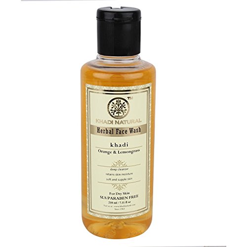 Khadi natural orange and lemongrass face wash sls and paraben fre…