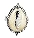 Cowrie Ring 925 Sterling Silver Beach Shell Ring
