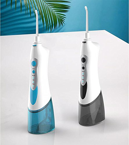 Rechargeable Dental Irrigator for kit Cordless Oral Irrigator Portable Water Flosser with 4 Jet Nozzles 3 Modes,IPX7 Waterfroof. (blace)