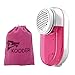KOODER Sweater Shaver, Double Battery Lint Remover, Efficient and Durable Sweater Fabric Shaver,with Protective Cover Prevent Fabric Damaged (Pink)