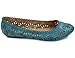 Greatonu Womens Flower Cut Out Flat Ballerina Shoes