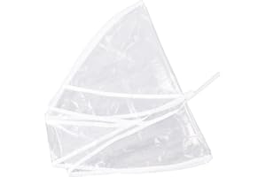 Leadigol 2PCS Clear Waterproof Rain Scarf, Plastic Rain Hats, Reusable Waterproof Plastic Rain Wind Hat, Transparent Hair Bonnet Cap Hood for Women Lady Rain Wear