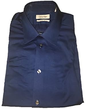 Calvin Klein Steel Solid Tonal Dobby Dress Shirt in Stream Blue