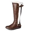PENNYSUE-Womens-Winter-Fur-Lined-Warm-Snow-Knee-High-Boots-with-Zipper