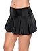 LookbookStore Women's Ruffle Skirted Bikini Bottom Waistband Swim Skirt Swimsuit, Black, L (US 10-12)