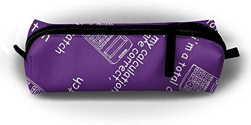 DTE BOX Calculator Lover Gift Flower Floral Pen Bag Canvas Pen Pencil Case With Zipper