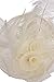Vijiv Women Vintage Derby Fascinator Hat Pillbox Headband Feather Cocktail Tea Party, Beige, One Size