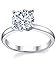 2 Carat Round Brilliant Cubic Zirconia CZ Sterling Silver 925 Wedding Engagement Ring Sizes 4 to 11