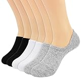 Hippih Mens Cotton Anti-Slip No Show Socks Thin Low Cut Casual Socks 6 Pack