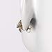14KT Yellow Gold Small 0.43 Inch Diameter Flower Earring Jackets