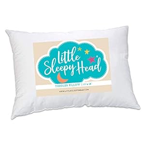 Little Sleepy Head Toddler Pillow 13″ x 18″ Soft Hypoallergenic – Best Pillow for Kids! Better Neck Support and Sleeping! Better Naps in Bed, a Crib, or at School! Makes Travel Comfier! (Pillow Only)
