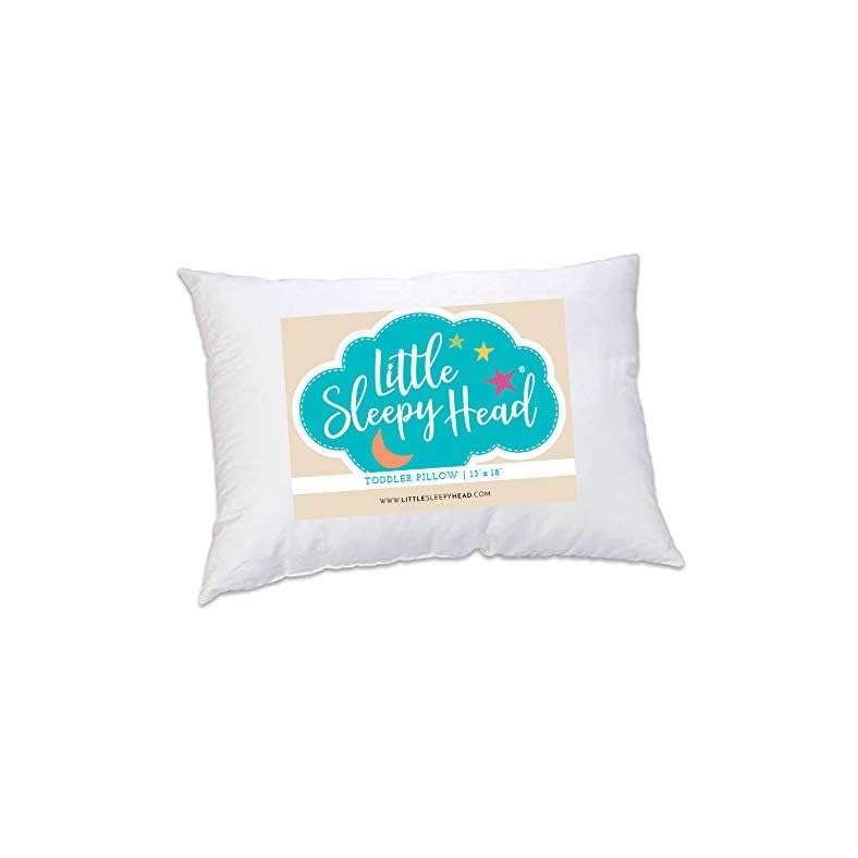 Little Sleepy Head Toddler Pillow 13″ x 18″ Soft Hypoallergenic – Best Pillow for Kids! Better Neck Support and Sleeping! Better Naps in Bed, a Crib, or at School! Makes Travel Comfier! (Pillow Only)