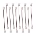 AspenTek 5050 5630 LED Strip Light Connector Adapter 10mm Wide 2 pin Connector for Single Color Non-Waterproof Led Tape Light, No Need Welding, 10 Pack