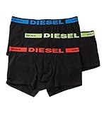 Diesel Men's Kory Three Colored Waistband 3 Pack Trunk, Black, Large