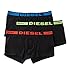 Diesel Men's Kory Three Pack Colored Waistband 3 Pack Trunk, Black, Large