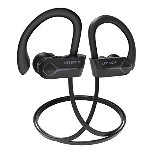Letscom Bluetooth Headphones, 15Hrs Playtime Wireless 5.0 Earbuds IPX7 Waterproof Sport Running in-E - //coolthings.us