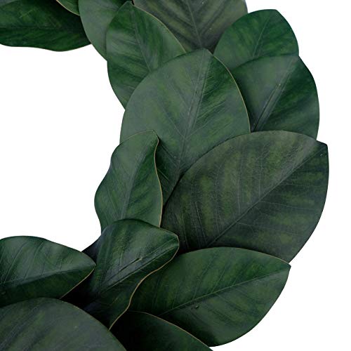 idyllic Flora Wreath, Artificial Magnolia Leaf Grapevine Wreath, 18 Inches for Wedding Wall Decoration - Thumbnail 5