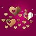 HOODDEAL Acrylic Heart-Shaped Mirror Wall Stickers Plastic Removable Heart Art Decor Wall Poster Living Room Home Decoration,Multi-Size (15PCS, Silver)