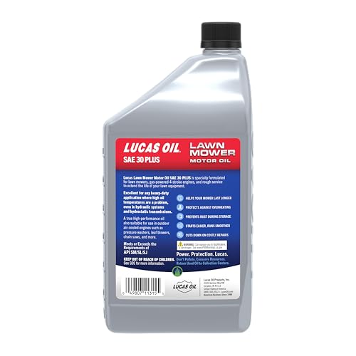 Lucas Oil 11315 SAE 30 Lawn Mower Motor Oil - 1 Quart photo 4