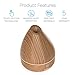 Pure Enrichment PureSpa Natural Aromatherapy Oil Diffuser (Natural) - Ultrasonic Air Deodorizer with 200ml Water Tank, Wood-Grain Accents, Soft Color-Changing Lights, and Auto Safety Shut-Off